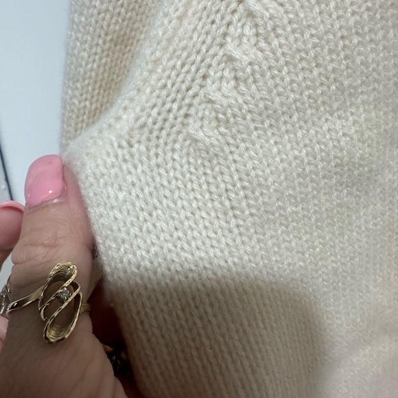 Helmut Lang Cream Crew Neck Sweater Size Large Minimalist Cozy Knit 100% Wool - Picture 4 of 8